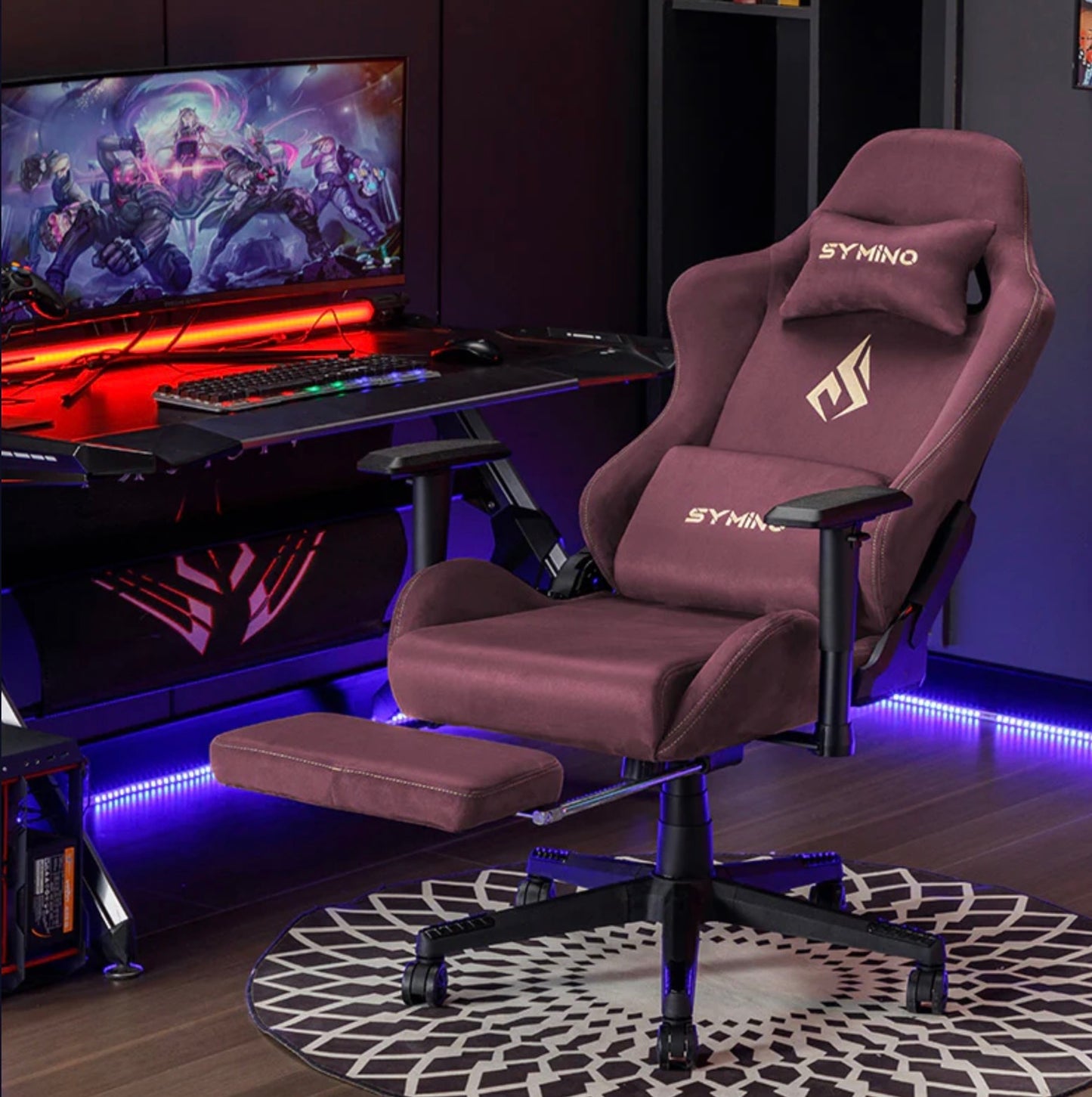 Chaise Gaming avec Repose‑Pieds